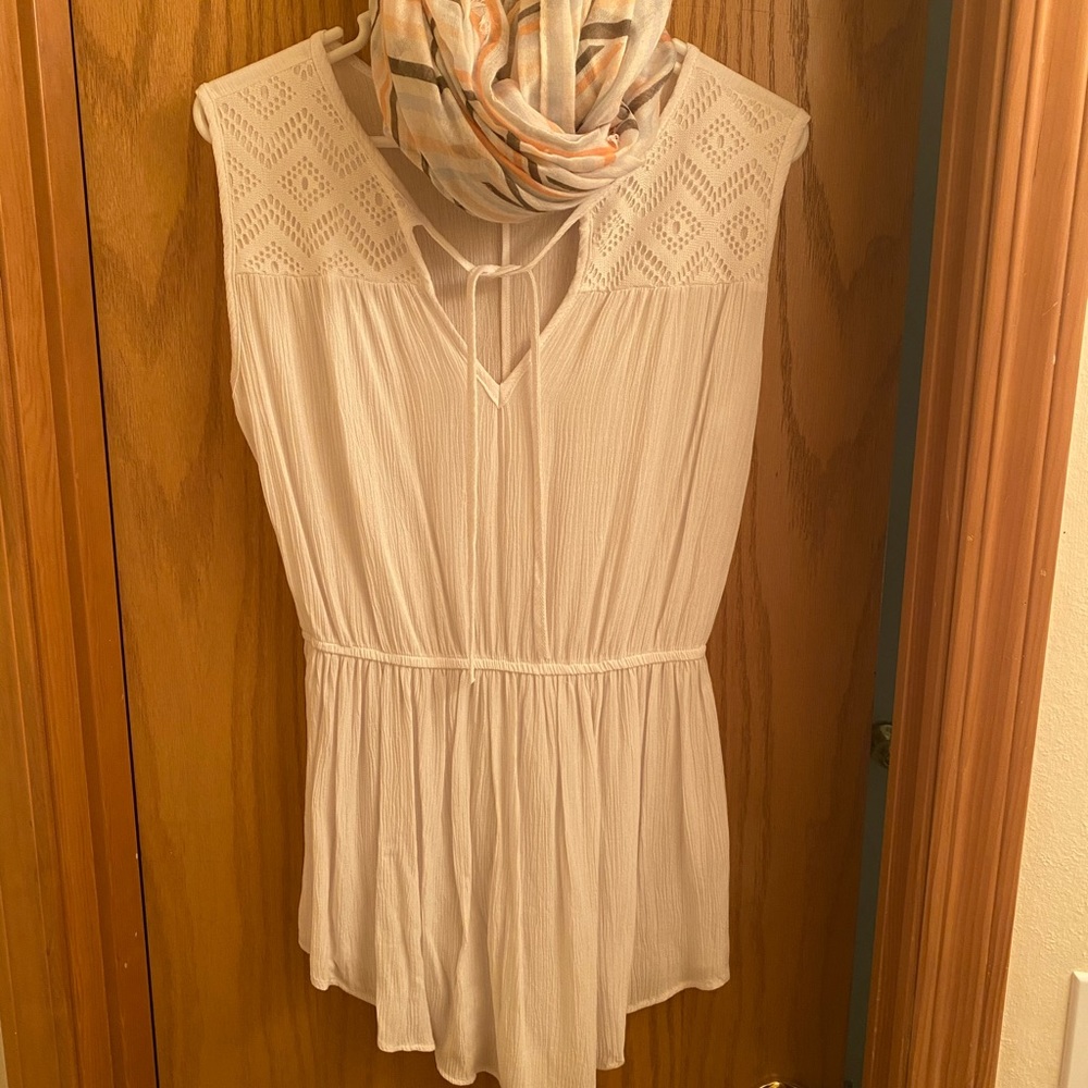 Buy 3 get 1 free White sleeveless blouse